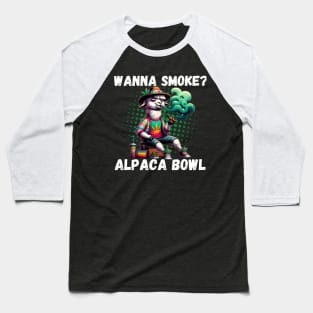 wanna smoke alpaca bowl Baseball T-Shirt